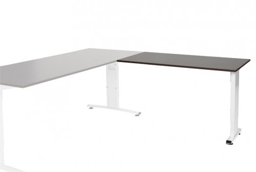 T-lines aanbouwtafel, hoogte instelbaar (61-90cm) met 120x60cm 20mm blad en t-poot frame met rechte tenen
