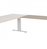 T-lines aanbouwtafel, hoogte instelbaar (61-90cm) met 120x60cm 20mm blad en t-poot frame met rechte tenen