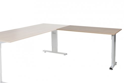 Schaffenburg T-lines aanbouwtafel, hoogte instelbaar (61-90cm) met 120x60cm 20mm blad en t-poot frame met rechte tenen