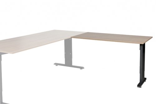 T-lines aanbouwtafel, hoogte instelbaar (61-90cm) met 120x60cm 20mm blad en t-poot frame met rechte tenen