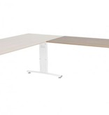 Schaffenburg T-lines aanbouwtafel, hoogte instelbaar (61-90cm) met 120x60cm 20mm blad en t-poot frame met rechte tenen