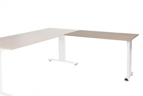 Schaffenburg T-lines aanbouwtafel, hoogte instelbaar (61-90cm) met 120x60cm 20mm blad en t-poot frame met rechte tenen