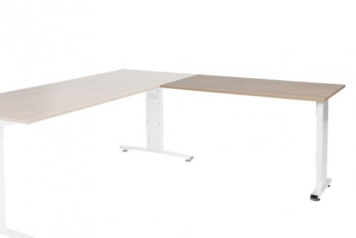 T-lines aanbouwtafel, hoogte instelbaar (61-90cm) met 120x60cm 20mm blad en t-poot frame met rechte tenen