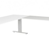 T-lines aanbouwtafel, hoogte instelbaar (61-90cm) met 120x60cm 20mm blad en t-poot frame met rechte tenen