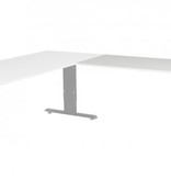 T-lines aanbouwtafel, hoogte instelbaar (61-90cm) met 120x60cm 20mm blad en t-poot frame met rechte tenen