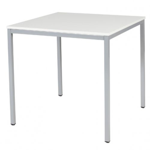 Domino bureautafel, vaste hoogte met 80x80cm 20mm blad en 4-poot frame