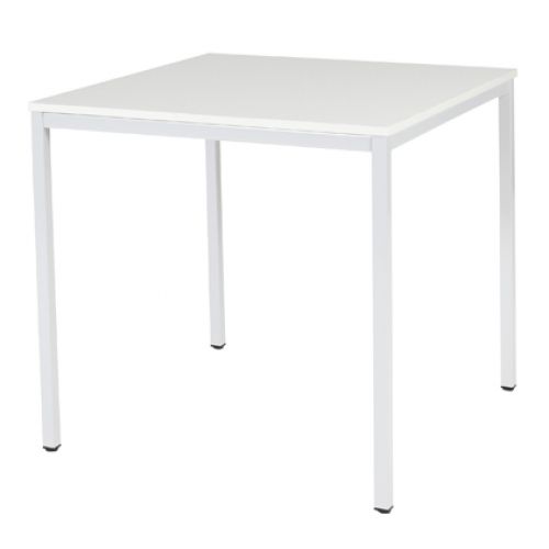 Domino bureautafel, vaste hoogte met 80x80cm 20mm blad en 4-poot frame