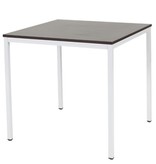 Domino bureautafel, vaste hoogte met 80x80cm 20mm blad en 4-poot frame