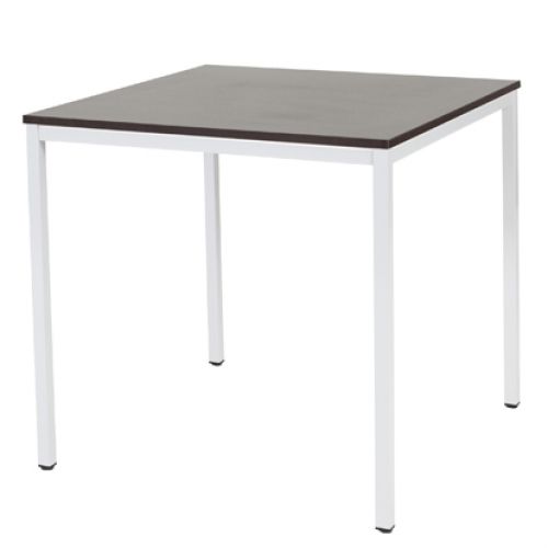 Domino bureautafel, vaste hoogte met 80x80cm 20mm blad en 4-poot frame