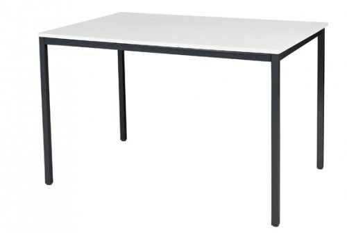 Domino bureautafel, vaste hoogte met 120x80cm 20mm blad en 4-poot frame