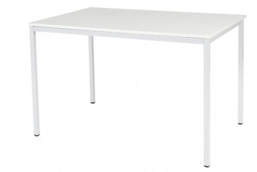 Domino bureautafel, vaste hoogte met 120x80cm 20mm blad en 4-poot frame