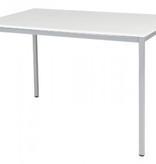 Domino bureautafel, vaste hoogte met 120x80cm 20mm blad en 4-poot frame