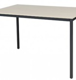 Domino bureautafel, vaste hoogte met 120x80cm 20mm blad en 4-poot frame