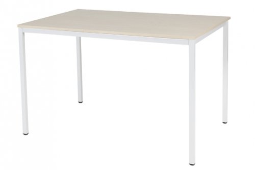 Domino bureautafel, vaste hoogte met 120x80cm 20mm blad en 4-poot frame