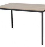 Domino bureautafel, vaste hoogte met 120x80cm 20mm blad en 4-poot frame