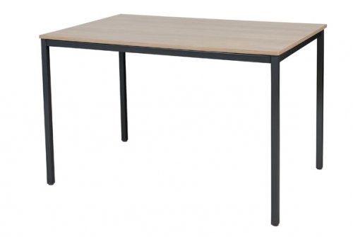 Domino bureautafel, vaste hoogte met 120x80cm 20mm blad en 4-poot frame