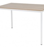Domino bureautafel, vaste hoogte met 120x80cm 20mm blad en 4-poot frame