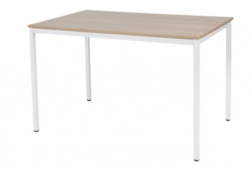 Domino bureautafel, vaste hoogte met 120x80cm 20mm blad en 4-poot frame