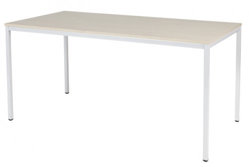 Domino bureautafel, vaste hoogte met 160x80cm 20mm blad en 4-poot frame