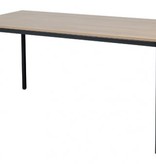 Domino bureautafel, vaste hoogte met 160x80cm 20mm blad en 4-poot frame