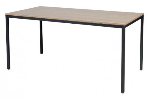 Domino bureautafel, vaste hoogte met 160x80cm 20mm blad en 4-poot frame