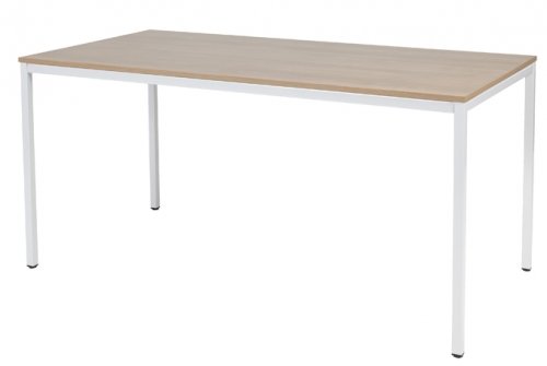 Domino bureautafel, vaste hoogte met 160x80cm 20mm blad en 4-poot frame