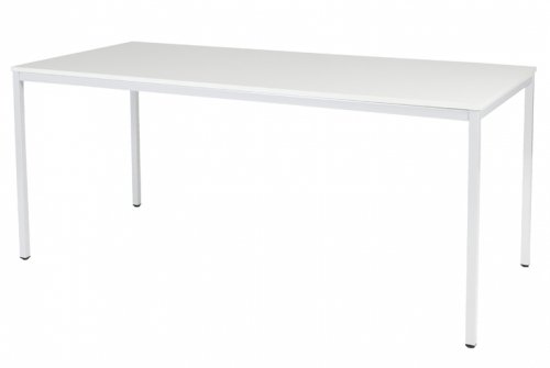 Domino bureautafel, vaste hoogte met 180x80cm 20mm blad en 4-poot frame