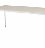 Domino bureautafel, vaste hoogte met 180x80cm 20mm blad en 4-poot frame