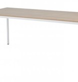Domino bureautafel, vaste hoogte met 180x80cm 20mm blad en 4-poot frame