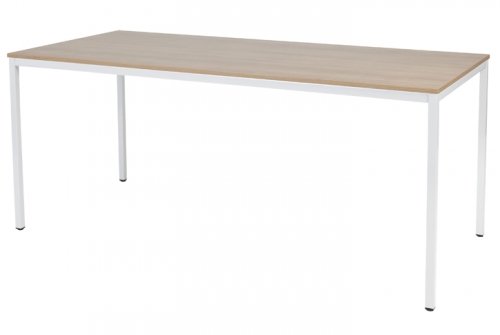 Domino bureautafel, vaste hoogte met 180x80cm 20mm blad en 4-poot frame