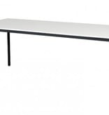 Domino bureautafel, vaste hoogte met 200x80cm 20mm blad en 4-poot frame
