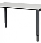 Domino bureau, hoogte instelbaar (62-85cm) met 120x60cm 'zwevend' 20mm blad en N-poot frame