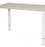 Domino bureau, hoogte instelbaar (62-85cm) met 120x60cm 'zwevend' 20mm blad en N-poot frame