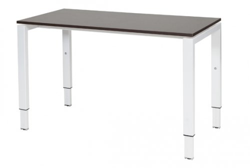 Domino bureau, hoogte instelbaar (62-85cm) met 120x60cm 'zwevend' 20mm blad en N-poot frame