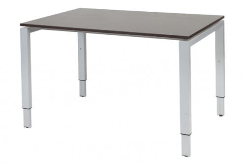 Domino bureau, hoogte instelbaar (62-85cm) met 120x80cm 'zwevend' 20mm blad en N-poot frame