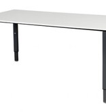 Domino bureau, hoogte instelbaar (62-85cm) met 160x80cm 'zwevend' 20mm blad en N-poot frame