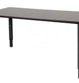 Domino bureau, hoogte instelbaar (62-85cm) met 160x80cm 'zwevend' 20mm blad en N-poot frame