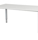 Domino bureau, hoogte instelbaar (62-85cm) met 160x80cm 'zwevend' 20mm blad en N-poot frame