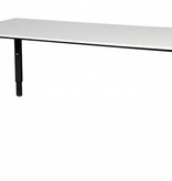 Domino bureau, hoogte instelbaar (62-85cm) met 180x80cm 'zwevend' 20mm blad en N-poot frame