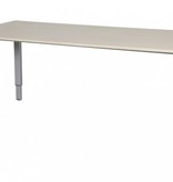 Domino bureau, hoogte instelbaar (62-85cm) met 180x80cm 'zwevend' 20mm blad en N-poot frame