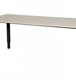 Domino bureau, hoogte instelbaar (62-85cm) met 180x80cm 'zwevend' 20mm blad en N-poot frame