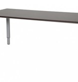 Domino bureau, hoogte instelbaar (62-85cm) met 180x80cm 'zwevend' 20mm blad en N-poot frame