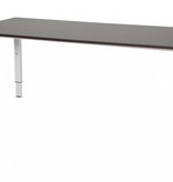 Domino bureau, hoogte instelbaar (62-85cm) met 180x80cm 'zwevend' 20mm blad en N-poot frame