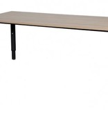 Domino bureau, hoogte instelbaar (62-85cm) met 180x80cm 'zwevend' 20mm blad en N-poot frame