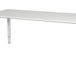 Domino bureau, hoogte instelbaar (62-85cm) met 180x80cm 'zwevend' 20mm blad en N-poot frame