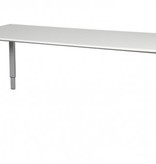 Domino bureau, hoogte instelbaar (62-85cm) met 200x80cm 'zwevend' 20mm blad en N-poot frame