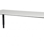 Domino bureau, hoogte instelbaar (62-85cm) met 200x80cm 'zwevend' 20mm blad en N-poot frame