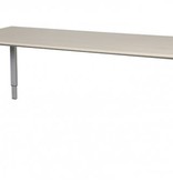 Domino bureau, hoogte instelbaar (62-85cm) met 200x80cm 'zwevend' 20mm blad en N-poot frame