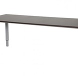Domino bureau, hoogte instelbaar (62-85cm) met 200x80cm 'zwevend' 20mm blad en N-poot frame