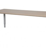 Domino bureau, hoogte instelbaar (62-85cm) met 200x80cm 'zwevend' 20mm blad en N-poot frame